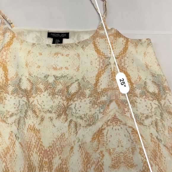 Rachel Zoe Neutral Snake Python Print Strappy Flowy Tank Top Size Medium - Picture 14 of 15